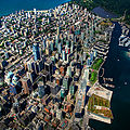 نمای هوایی مرکز شهر ونکوور