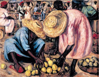 Woss y Gil "Mercado" Oil on canvas. 1944