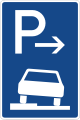 Zeichen 315-52 Parken halb auf Gehwegen in Fahrtrichtung links (Ende)