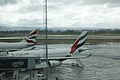 Airbus A340 de Emirates en el Aeropuerto Internacional de la Ciudad del Cabo, Sudáfrica