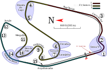 A track map of the Autódromo José Carlos Pace