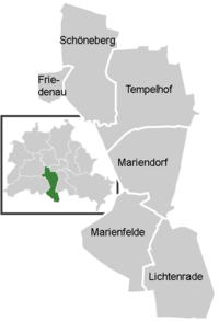 Mapa del districte de Tempelhof-Schöneberg