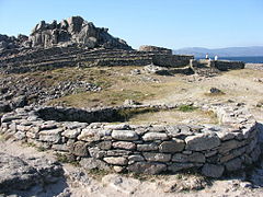 Detalle do Castro de Baroña