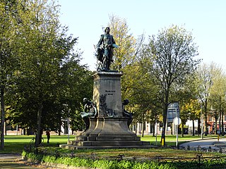 Het Standbeeld van Frans Hals in het park