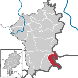 Tidigare läge för Hesseneck i Odenwaldkreis
