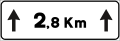 Length of a danger or a prescription (in kilometers)