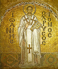 Ján Zlatoústy, mozaika Hagia Sofia, 9. storočie