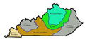 Kentucky földrajzi felosztása