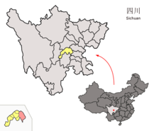 Location of Renshou within Sichuan (China).png