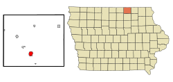 Location of Osage, Iowa