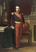 Portrait de Napoléon III en uniforme de général de division dans son grand cabinet des Tuileries