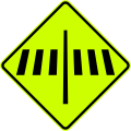 (W16-2/PW-30) Crosswalk ahead