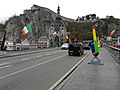 Pont Charles de Gaulle à Dinant, vu du tablier à partir de la rive gauche