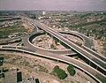 Image 13The newly constructed junction of the Westway (A40) and the West Cross Route (A3220) at White City, circa 1970. Continuation of the West Cross Route northwards under the roundabout was cancelled leaving two short unused stubs for the slip roads that would have been provided for traffic joining or leaving the northern section.