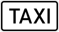 Zusatzzeichen 1050-30 Taxi
