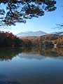 紅葉の松原湖