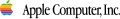 Apple-Schriftzug mit Logo aus den 1990er Jahren