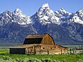 Von links nach rechts: Nez Perce Peak, Middle Teton, Grand Teton, Mount Owen und Teewinot Mountain