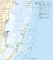 Image 51Map of Biscayne National Park, Florida, using a variety of point symbols, along with line and area symbols. Note the use of coordinated fill and stroke symbols for the national park area to solve the challenge of a water boundary. (from Cartographic design)