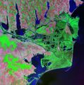 Landsat satellite photo of Danube delta