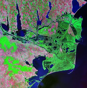Delta del Danubi, fotografia de Landsat