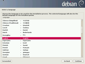 Скриншот программы Debian Installer