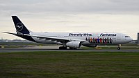 エアバス A330-343 D-AIKQ 「Fanhansa Diversity Wins.」