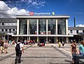 Hauptbahnhof Central station at evenig