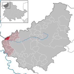 Poziția Kirchgandern pe harta districtului Eichsfeld