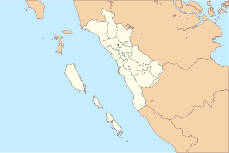 Peta Lokasi Kota Bukittinggi di Sumatera Barat