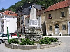 Monument in village center