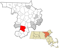 Location in Middlesex County in Massachusetts