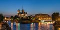 52 Notre-Dame de Paris and Île de la Cité at dusk 140516 1 uploaded by DXR, nominated by Paris 16