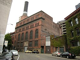 English: The Post Steam Plant ("Old Post Station", Seattle Steam Company)