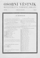 Osobní věstník MNO číslo 42 ze dne 20. října 1945 – titulní strana: udělení Československého válečného kříže 1939-1945