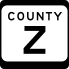 Bouclier de la route de comté Z