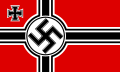3:5 Reichskriegsflagge (drapeau de guerre) et pavillon maritime du Troisième Reich (1938-1945).