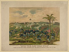 "How the day was won" Charge of the Tenth Cavalry Regiment U.S.A. San Juan Hill; Cuba, July 1st 1898 LCCN2003671683.jpg