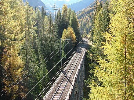 Val Tisch viaduct(viewing direction south) Val Tisch Viadukt (Blickrichtung Süd)