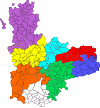 Tierra de Campos of Valladolid; in purple