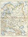 Historical map of the european part of Russia (1888)