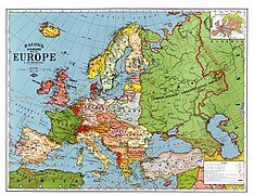 Карта Європи, 1923 рік