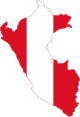 Drapeau-carte du Pérou