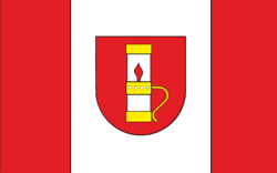 Flaga gminy Chorkówka.