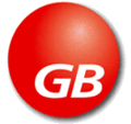 La boule rouge relookée de GB était utilisée dans les logos des supermarchés GB de 2003 à 2007.