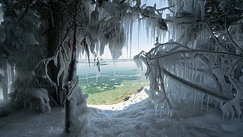 Rives glacées du lac Michigan. (définition réelle 4 912 × 2 760)