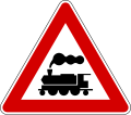 Level crossing without barrier or gate ahead (পূর্বে ব্যবহৃত )