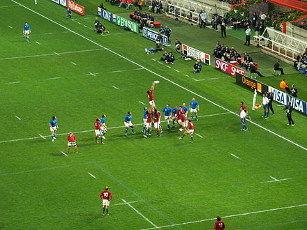 Wedstryd tussen Italië en Portugal tydens die Rugbywêreldbeker 2007