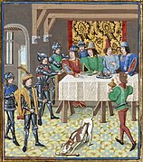 Juan II de Francia, El bueno, ordenando el arresto de Carlos II de Navarra, El malo.