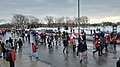 Manifestation contre les mesures sanitaires à Montréal le 12 février 2022